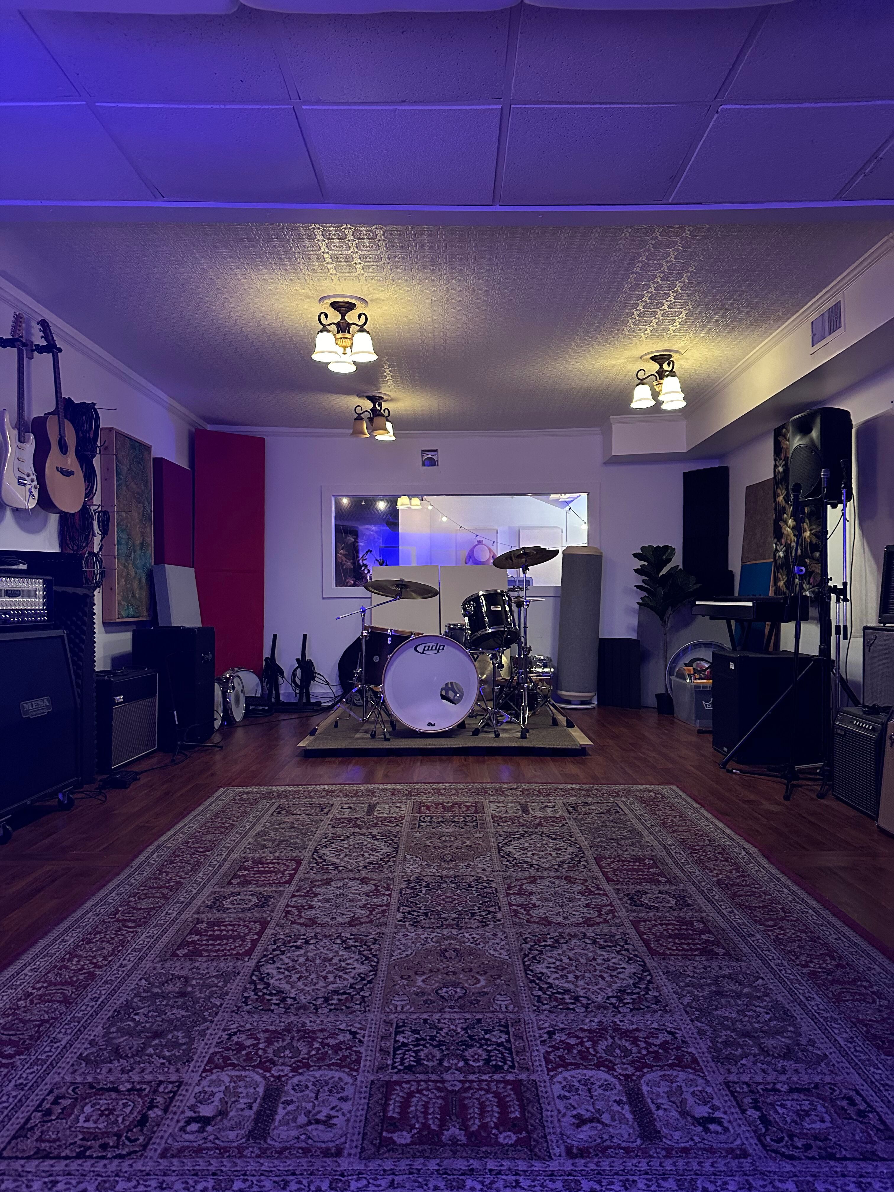 Recording studio interior for Greenwood Recording